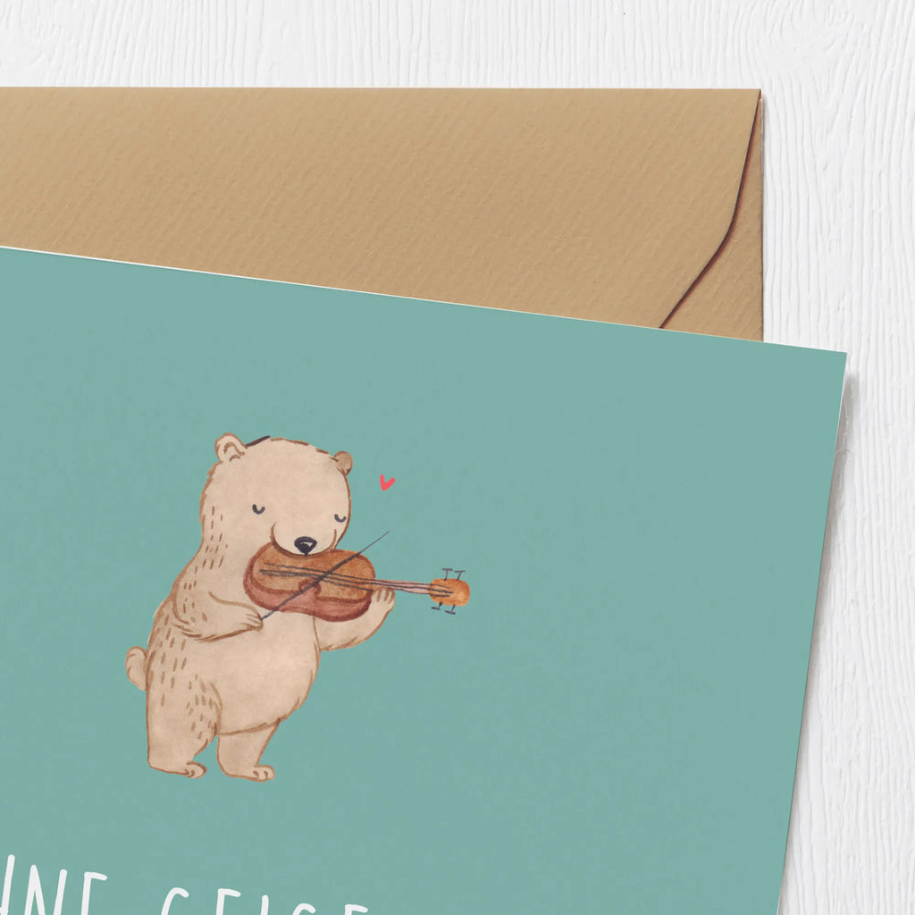 Deluxe Card Ohne Geige, keine Freude! Karte, Geburtstagskarte, Hochwertige Grußkarte, Klappkarte, Einladungskarte, Grußkarte, Hochzeitskarte, Glückwunschkarte, Hochwertige Klappkarte, Instrumente, Geschenke Musiker, Musikliebhaber