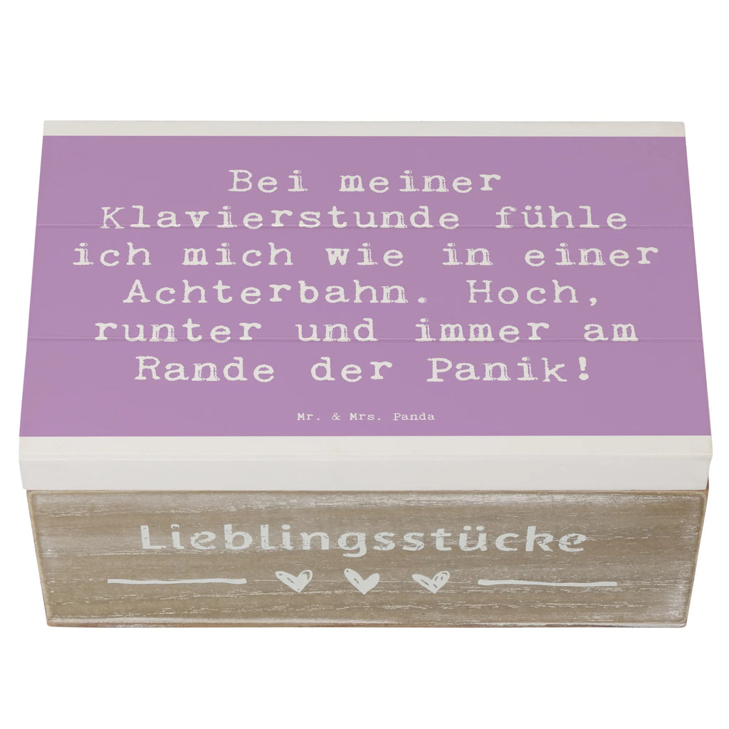Wooden chest Saying Bei meiner Klavierstunde fühle ich mich wie in einer Achterbahn. Hoch, runter und immer am Rande der Panik! Kiste, Geschenkbox, Aufbewahrungsbox, Truhe, Holzkiste, Erinnerungsbox, Schatzkiste, Dekokiste, XXL, Schatulle, Erinnerungskiste, Geschenkdose, Instrumente, Geschenke Musiker, Musikliebhaber