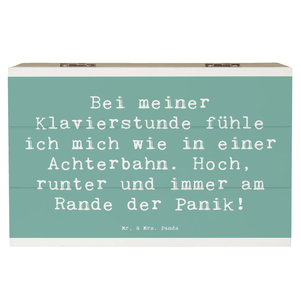 Wooden chest Saying Bei meiner Klavierstunde fühle ich mich wie in einer Achterbahn. Hoch, runter und immer am Rande der Panik! Kiste, Geschenkbox, Aufbewahrungsbox, Truhe, Holzkiste, Erinnerungsbox, Schatzkiste, Dekokiste, XXL, Schatulle, Erinnerungskiste, Geschenkdose, Instrumente, Geschenke Musiker, Musikliebhaber