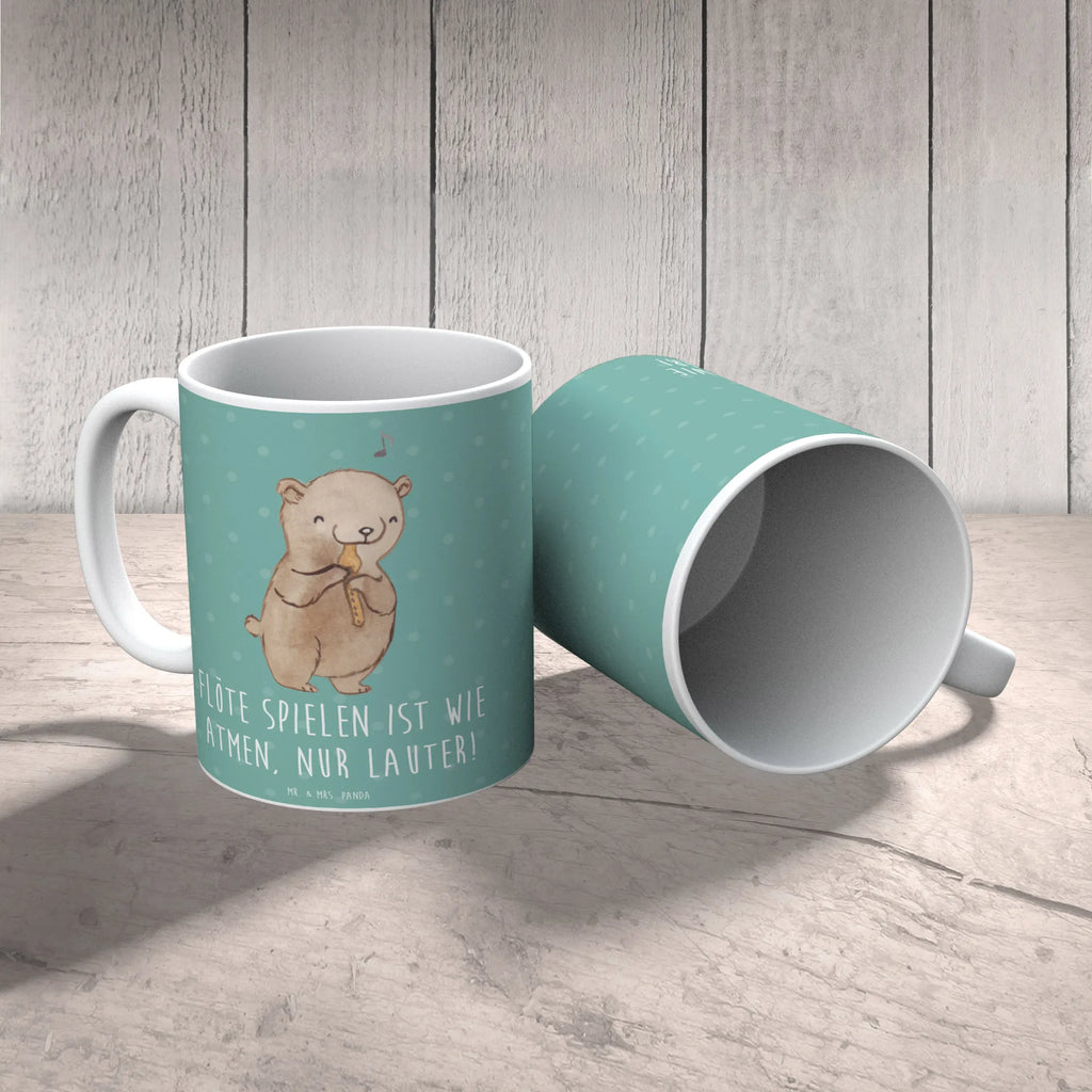 Mug Flöte spielen ist wie atmen, nur lauter! Geschenktasse, Keramiktasse, Tasse, Tasse mit Zitaten, Porzellantasse, Kaffeetasse, Bürotasse, Tasse mit Motiven, Teetasse, Instrumente, Geschenke Musiker, Musikliebhaber