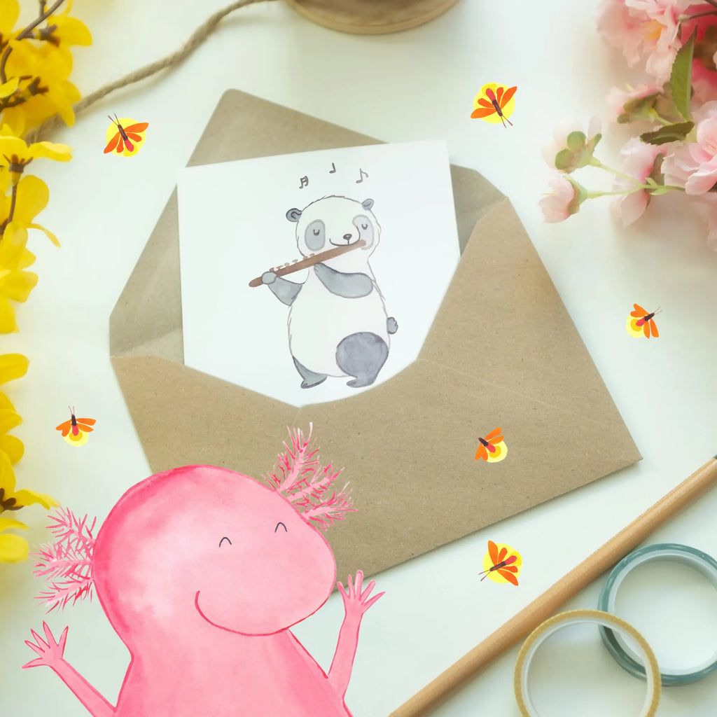 Greetings card Ohne Flöte ist das Leben öde! Karte, Glückwunschkarte, Geburtstagskarte, Grußkarte, Ansichtskarten, Klappkarte, Hochzeitskarte, Einladungskarte, Instrumente, Geschenke Musiker, Musikliebhaber