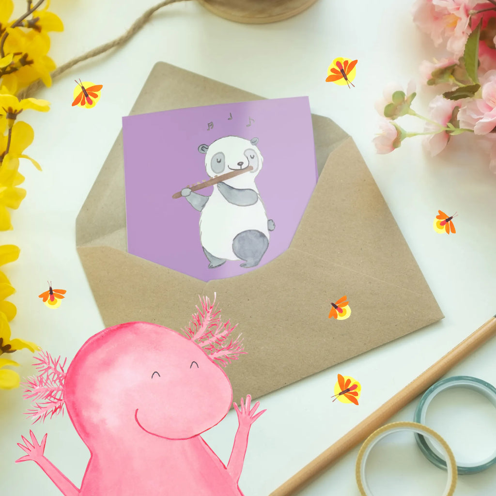 Greetings card Ohne Flöte ist das Leben öde! Karte, Glückwunschkarte, Geburtstagskarte, Grußkarte, Ansichtskarten, Klappkarte, Hochzeitskarte, Einladungskarte, Instrumente, Geschenke Musiker, Musikliebhaber