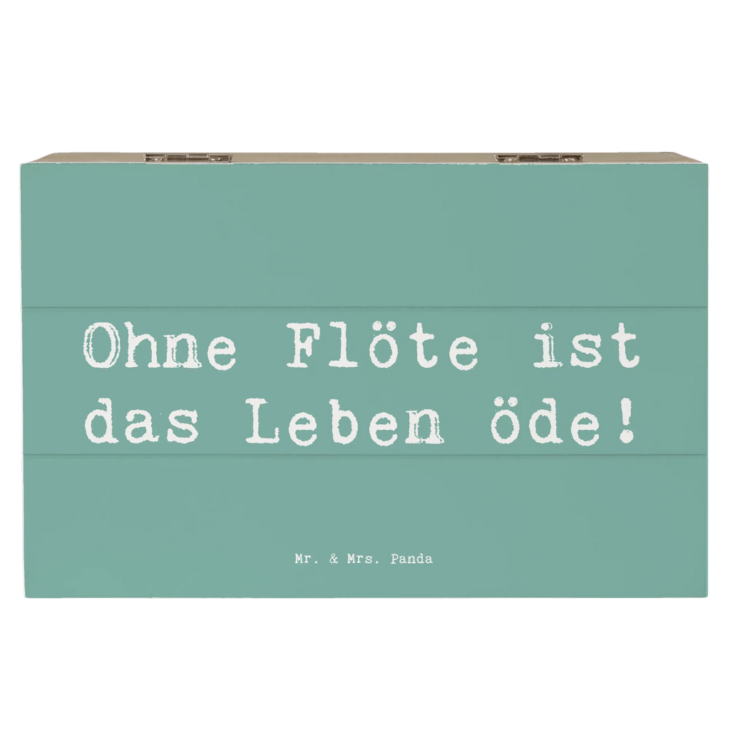 Wooden chest Saying Ohne Flöte ist das Leben öde! Aufbewahrungsbox, Schatzkiste, Holzkiste, Erinnerungskiste, Schatulle, Geschenkbox, Erinnerungsbox, XXL, Dekokiste, Kiste, Geschenkdose, Truhe, Instrumente, Geschenke Musiker, Musikliebhaber