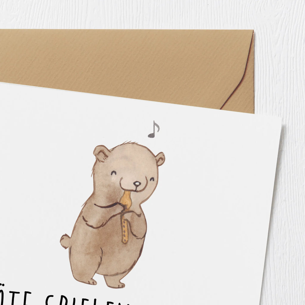 Deluxe Card Flöte spielen ist wie atmen, nur lauter! Karte, Geburtstagskarte, Hochwertige Klappkarte, Klappkarte, Glückwunschkarte, Hochzeitskarte, Grußkarte, Hochwertige Grußkarte, Einladungskarte, Instrumente, Geschenke Musiker, Musikliebhaber