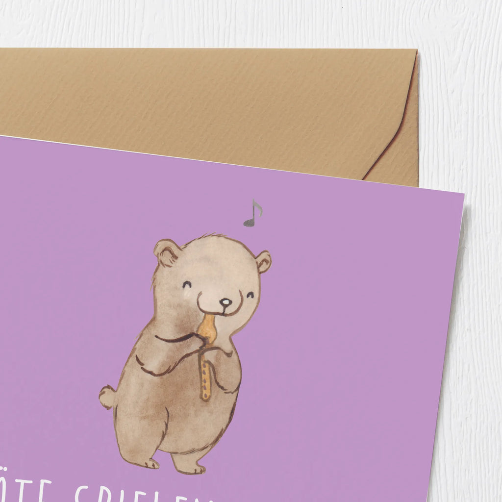 Deluxe Card Flöte spielen ist wie atmen, nur lauter! Karte, Geburtstagskarte, Hochwertige Klappkarte, Klappkarte, Glückwunschkarte, Hochzeitskarte, Grußkarte, Hochwertige Grußkarte, Einladungskarte, Instrumente, Geschenke Musiker, Musikliebhaber