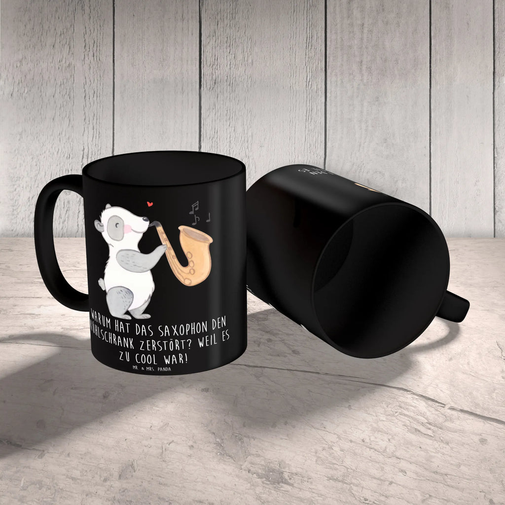 Tasse Saxophon Kühlschrank Kaffeetasse, Tasse mit Zitaten, Teetasse, Tasse mit Motiven, Porzellantasse, Geschenktasse, Keramiktasse, Bürotasse, Tasse, Instrumente, Geschenke Musiker, Musikliebhaber