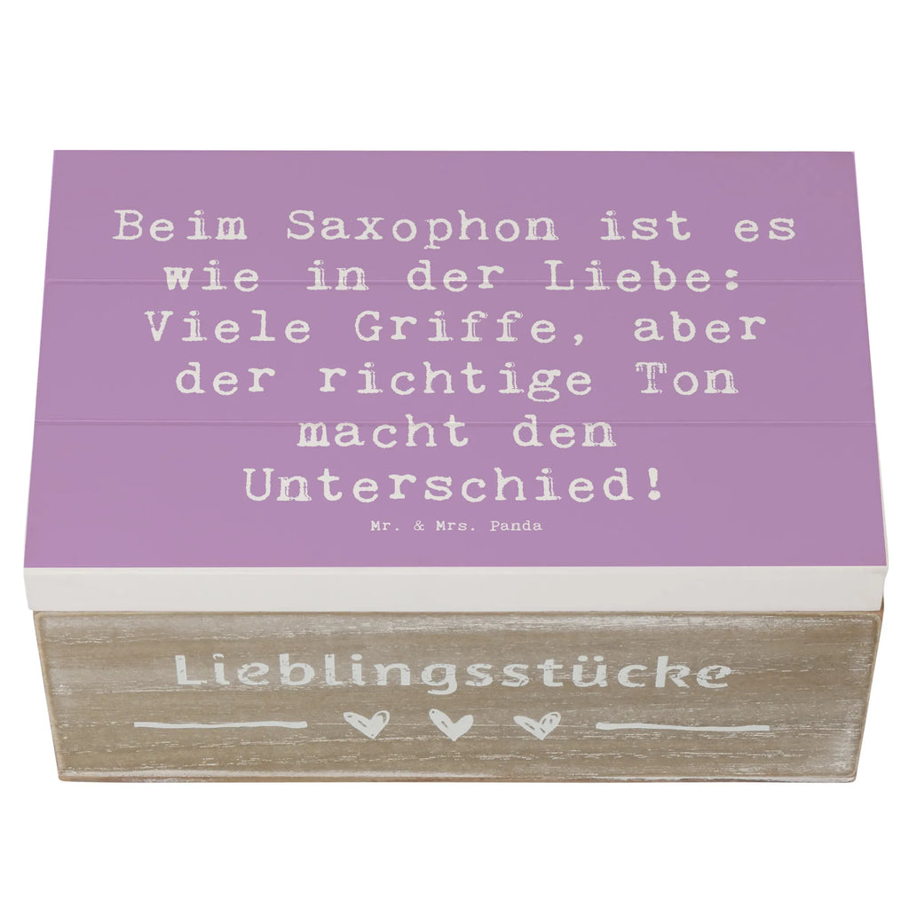 Holzkiste Spruch Saxophon Liebe Erinnerungsbox, Aufbewahrungsbox, Schatzkiste, Truhe, Dekokiste, Geschenkbox, Kiste, Erinnerungskiste, Schatulle, Geschenkdose, Holzkiste, XXL, Instrumente, Geschenke Musiker, Musikliebhaber