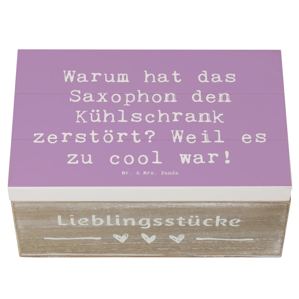 Holzkiste Spruch Saxophon Kühlschrank Truhe, Schatzkiste, Holzkiste, Erinnerungsbox, Geschenkdose, Geschenkbox, Dekokiste, Kiste, XXL, Erinnerungskiste, Aufbewahrungsbox, Schatulle, Instrumente, Geschenke Musiker, Musikliebhaber