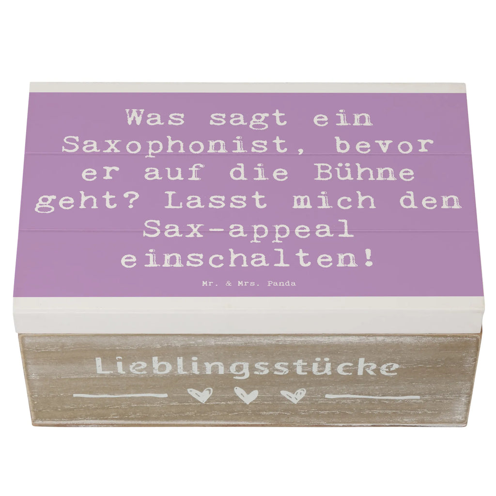Wooden chest Saying Was sagt ein Saxophonist, bevor er auf die Bühne geht? Lasst mich den Sax-appeal einschalten! XXL, Aufbewahrungsbox, Erinnerungsbox, Schatzkiste, Geschenkbox, Erinnerungskiste, Truhe, Dekokiste, Holzkiste, Kiste, Geschenkdose, Schatulle, Instrumente, Geschenke Musiker, Musikliebhaber