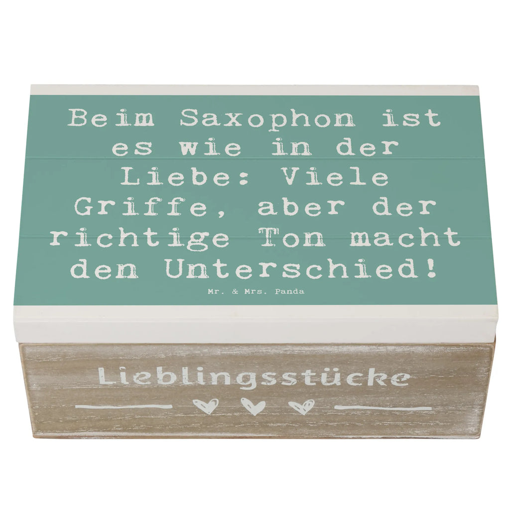 Holzkiste Spruch Saxophon Liebe Erinnerungsbox, Aufbewahrungsbox, Schatzkiste, Truhe, Dekokiste, Geschenkbox, Kiste, Erinnerungskiste, Schatulle, Geschenkdose, Holzkiste, XXL, Instrumente, Geschenke Musiker, Musikliebhaber