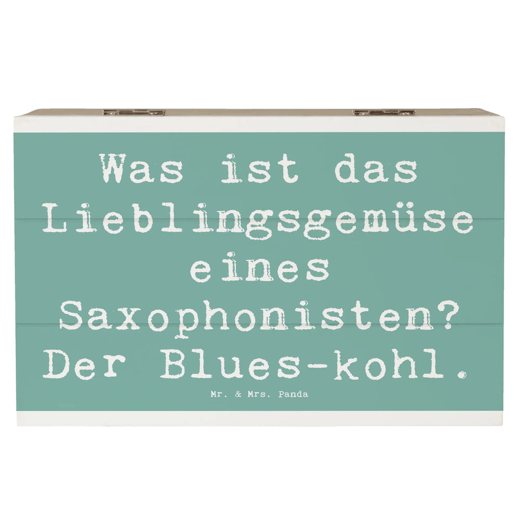 Wooden chest Saying Was ist das Lieblingsgemüse eines Saxophonisten? Der Blues-kohl. Holzkiste, Schatzkiste, Truhe, Dekokiste, Geschenkdose, Erinnerungsbox, Aufbewahrungsbox, XXL, Erinnerungskiste, Schatulle, Kiste, Geschenkbox, Instrumente, Geschenke Musiker, Musikliebhaber