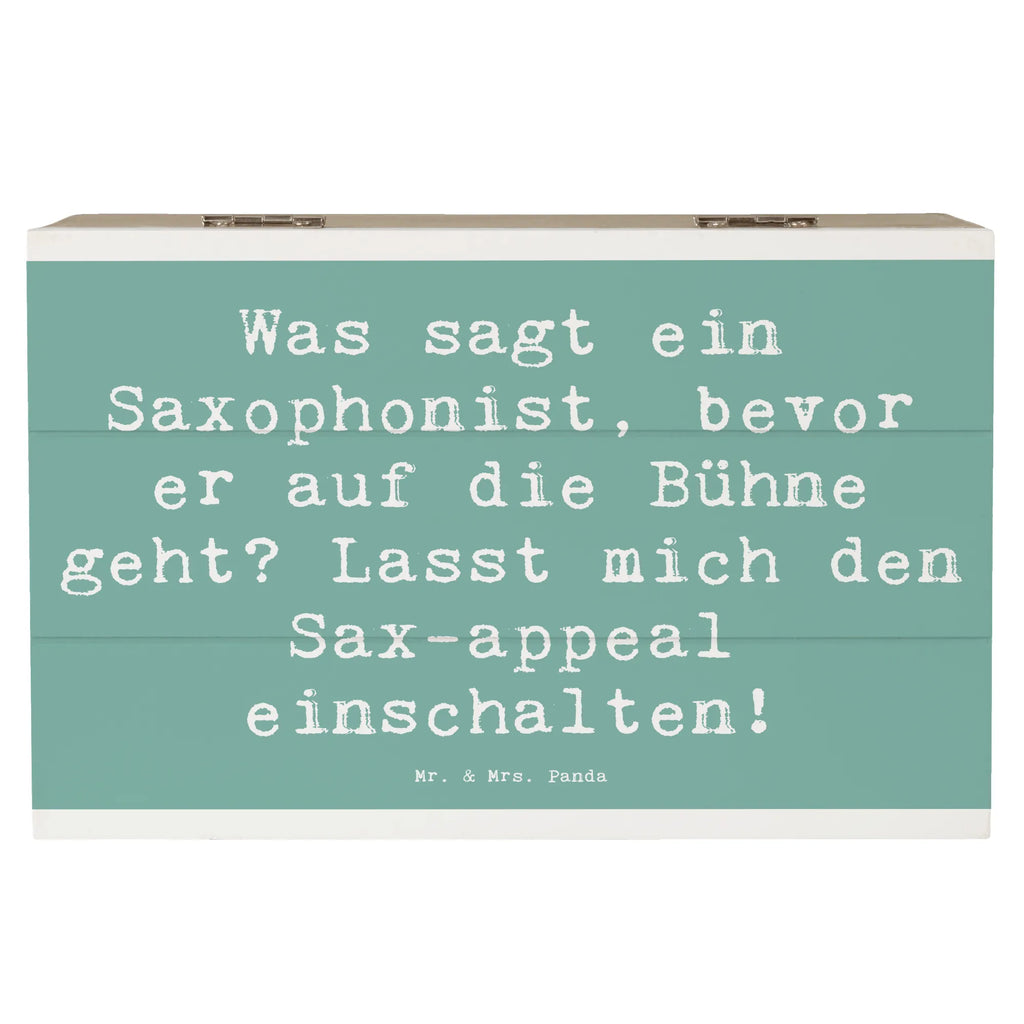 Wooden chest Saying Was sagt ein Saxophonist, bevor er auf die Bühne geht? Lasst mich den Sax-appeal einschalten! XXL, Aufbewahrungsbox, Erinnerungsbox, Schatzkiste, Geschenkbox, Erinnerungskiste, Truhe, Dekokiste, Holzkiste, Kiste, Geschenkdose, Schatulle, Instrumente, Geschenke Musiker, Musikliebhaber
