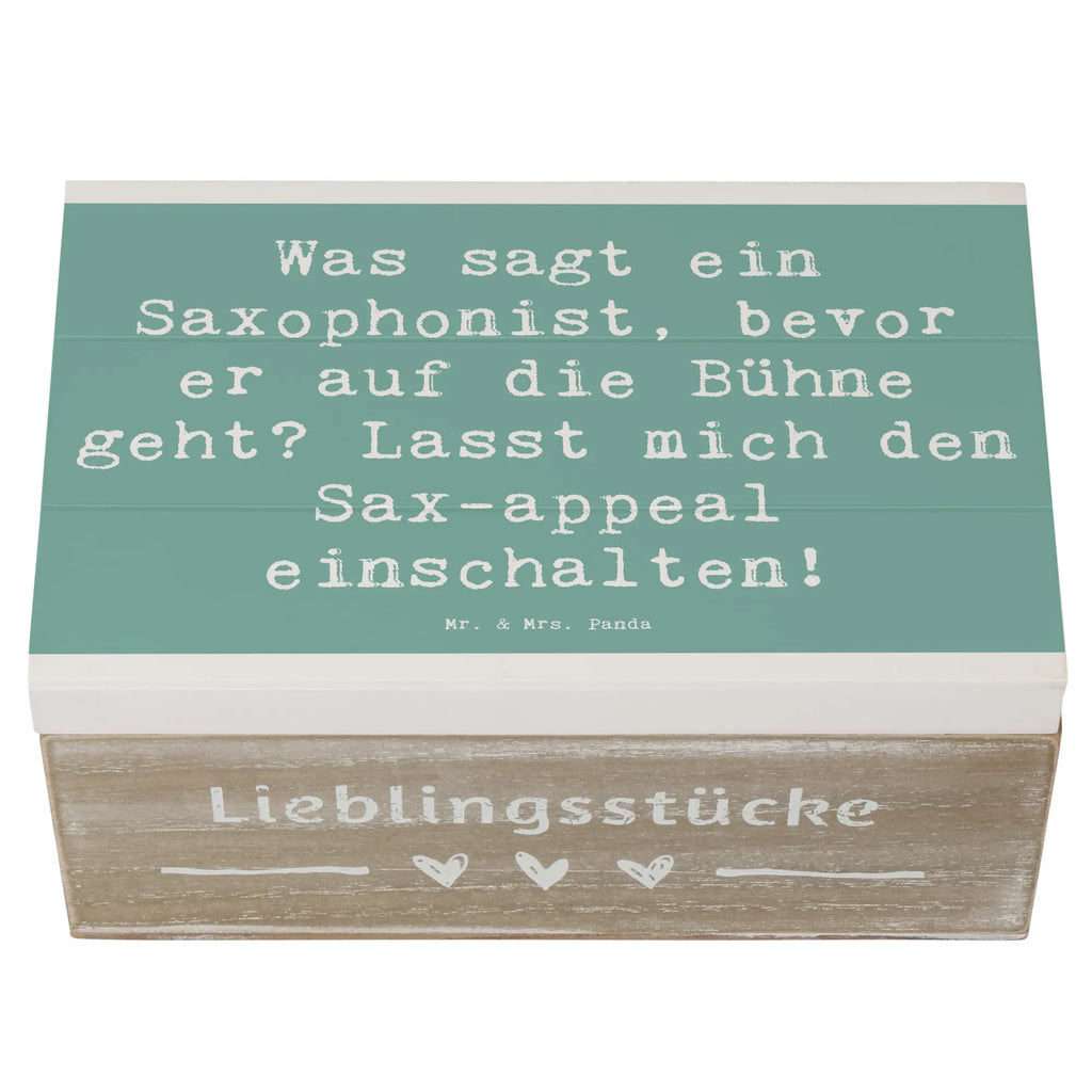 Wooden chest Saying Was sagt ein Saxophonist, bevor er auf die Bühne geht? Lasst mich den Sax-appeal einschalten! XXL, Aufbewahrungsbox, Erinnerungsbox, Schatzkiste, Geschenkbox, Erinnerungskiste, Truhe, Dekokiste, Holzkiste, Kiste, Geschenkdose, Schatulle, Instrumente, Geschenke Musiker, Musikliebhaber