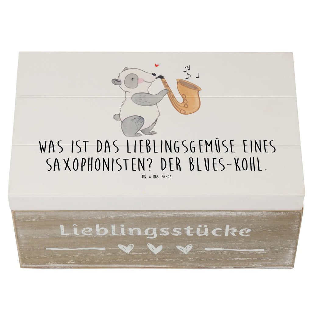 Wooden chest Was ist das Lieblingsgemüse eines Saxophonisten? Der Blues-kohl. Dekokiste, Geschenkbox, Schatzkiste, Erinnerungskiste, Aufbewahrungsbox, Erinnerungsbox, XXL, Geschenkdose, Schatulle, Holzkiste, Kiste, Truhe, Instrumente, Geschenke Musiker, Musikliebhaber