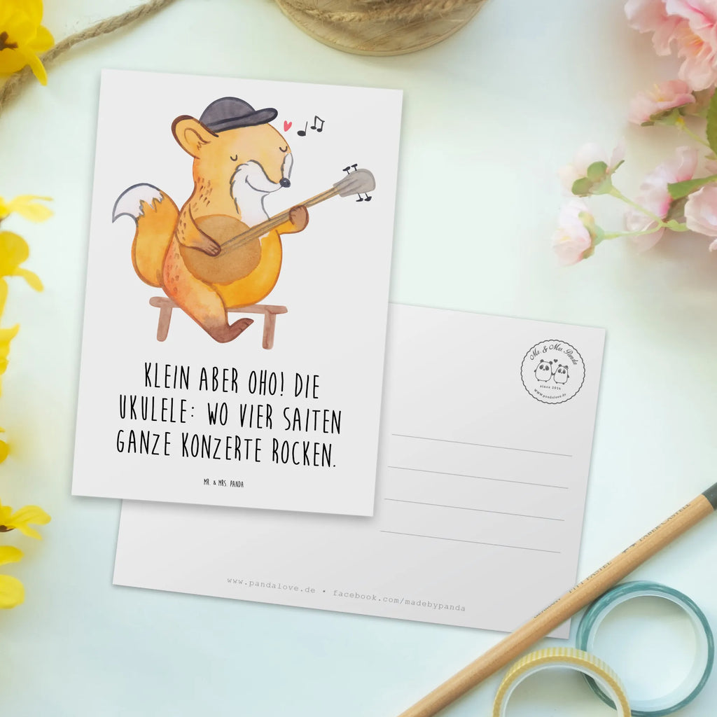 Postcard Klein aber oho! Die Ukulele: wo vier Saiten ganze Konzerte rocken. Ansichtskarten, Geschenkkarte, Ansichtskarte, Postkarte, Einladung Geburtstag, Karte, Einladung, Dankeskarte, Grußkarte, Geburtstagskarte, Einladungskarte, Einladungskarten Geburtstag, Instrumente, Geschenke Musiker, Musikliebhaber