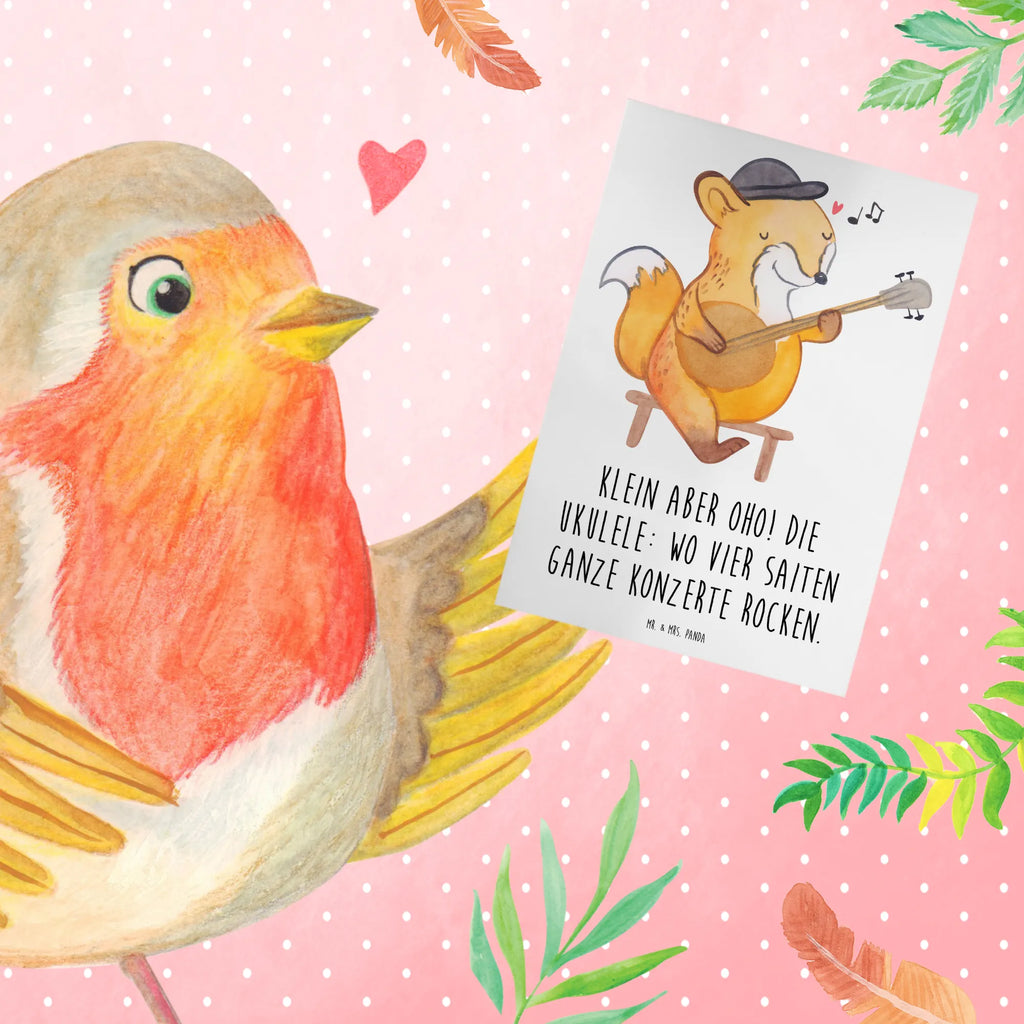 Grußkarte Ukulele Magie Ansichtskarten, Klappkarte, Einladungskarte, Glückwunschkarte, Grußkarte, Geburtstagskarte, Hochzeitskarte, Karte, Instrumente, Geschenke Musiker, Musikliebhaber