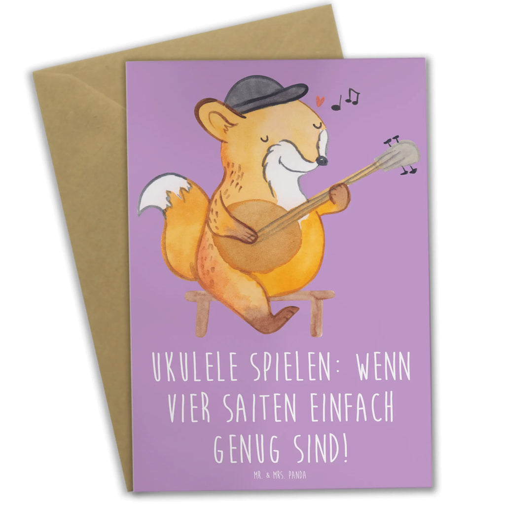 Grußkarte Ukulele Freude Grußkarte, Glückwunschkarte, Geburtstagskarte, Hochzeitskarte, Einladungskarte, Ansichtskarten, Klappkarte, Karte, Instrumente, Geschenke Musiker, Musikliebhaber