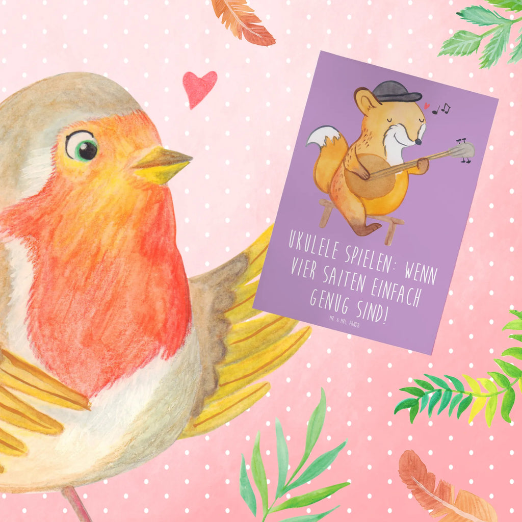 Grußkarte Ukulele Freude Grußkarte, Glückwunschkarte, Geburtstagskarte, Hochzeitskarte, Einladungskarte, Ansichtskarten, Klappkarte, Karte, Instrumente, Geschenke Musiker, Musikliebhaber