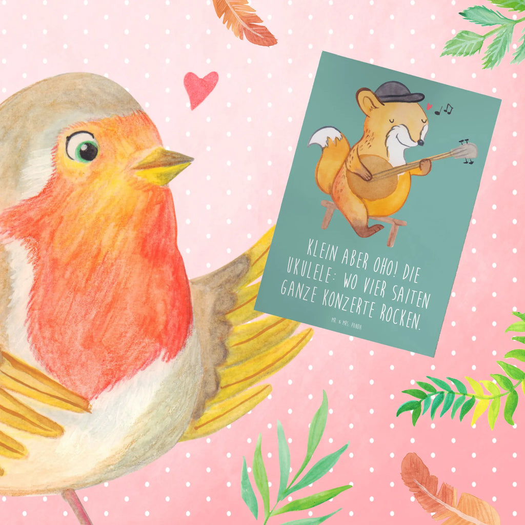 Grußkarte Ukulele Magie Ansichtskarten, Klappkarte, Einladungskarte, Glückwunschkarte, Grußkarte, Geburtstagskarte, Hochzeitskarte, Karte, Instrumente, Geschenke Musiker, Musikliebhaber