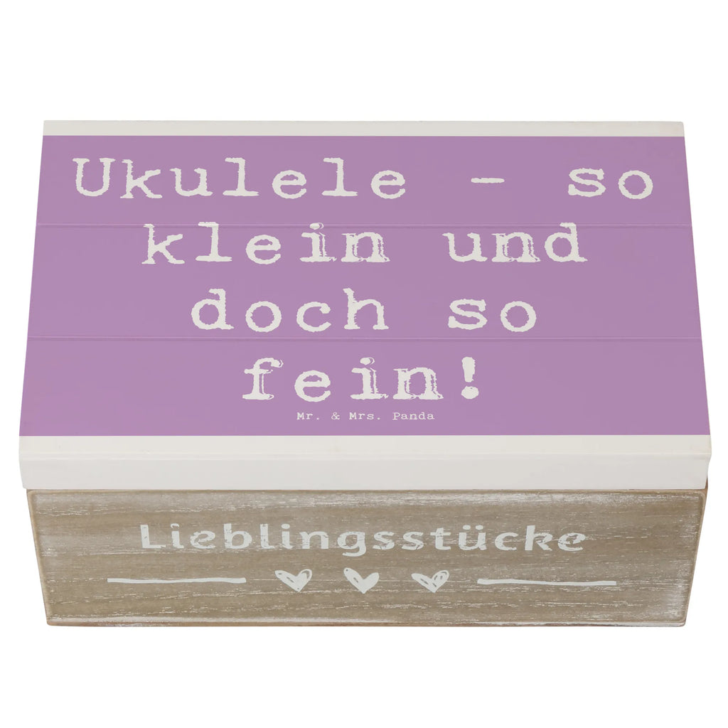Wooden chest Saying Ukulele - so klein und doch so fein! Schatzkiste, Geschenkbox, Dekokiste, Geschenkdose, Holzkiste, Kiste, Erinnerungskiste, XXL, Erinnerungsbox, Schatulle, Aufbewahrungsbox, Truhe, Instrumente, Geschenke Musiker, Musikliebhaber