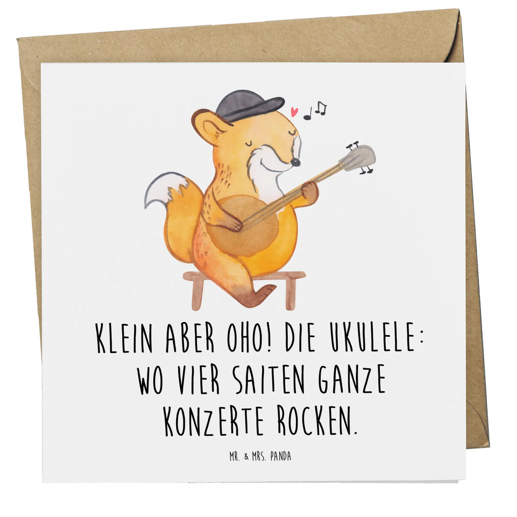 Deluxe Card Klein aber oho! Die Ukulele: wo vier Saiten ganze Konzerte rocken. Geburtstagskarte, Einladungskarte, Klappkarte, Karte, Hochwertige Klappkarte, Glückwunschkarte, Grußkarte, Hochzeitskarte, Hochwertige Grußkarte, Instrumente, Geschenke Musiker, Musikliebhaber