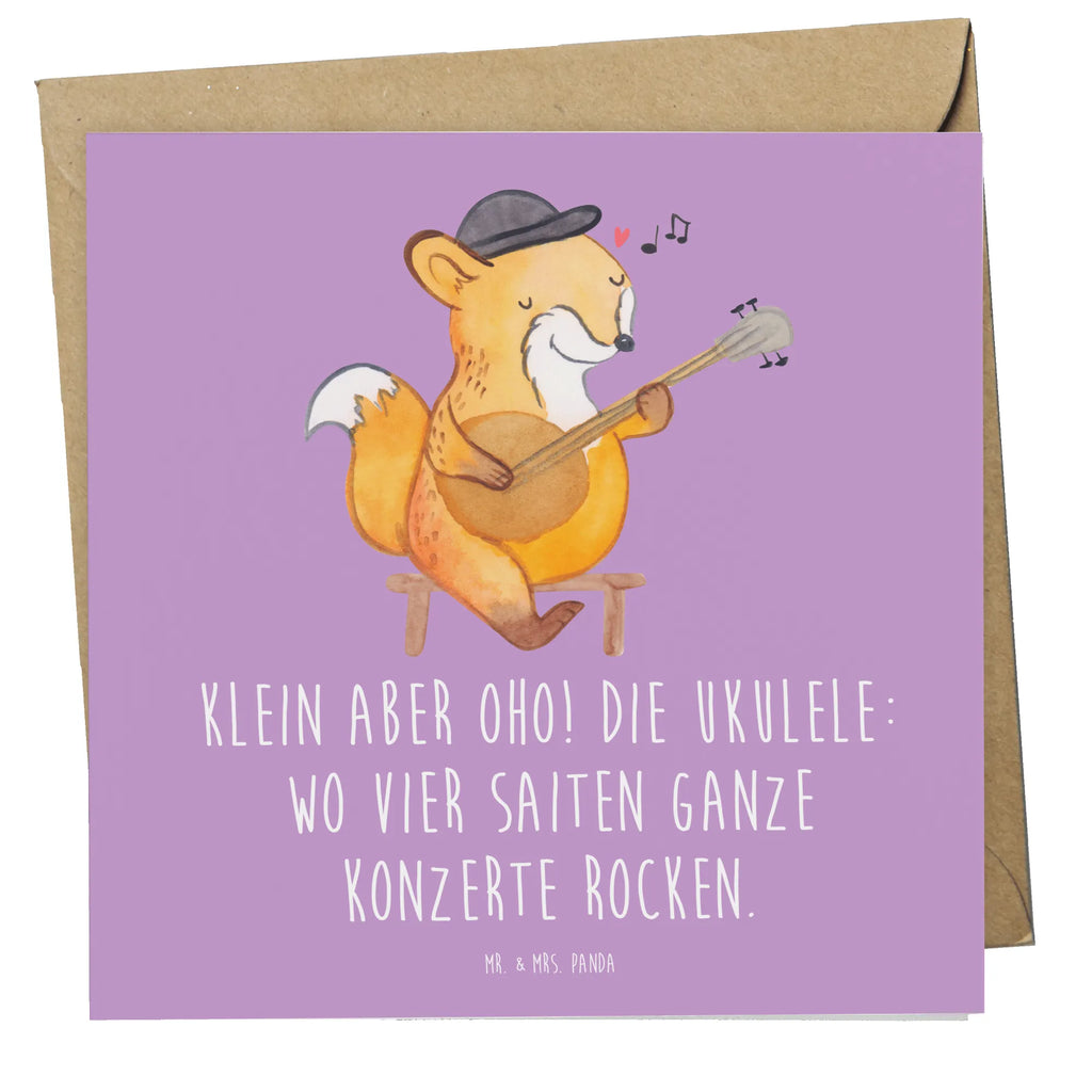 Deluxe Card Klein aber oho! Die Ukulele: wo vier Saiten ganze Konzerte rocken. Geburtstagskarte, Einladungskarte, Klappkarte, Karte, Hochwertige Klappkarte, Glückwunschkarte, Grußkarte, Hochzeitskarte, Hochwertige Grußkarte, Instrumente, Geschenke Musiker, Musikliebhaber