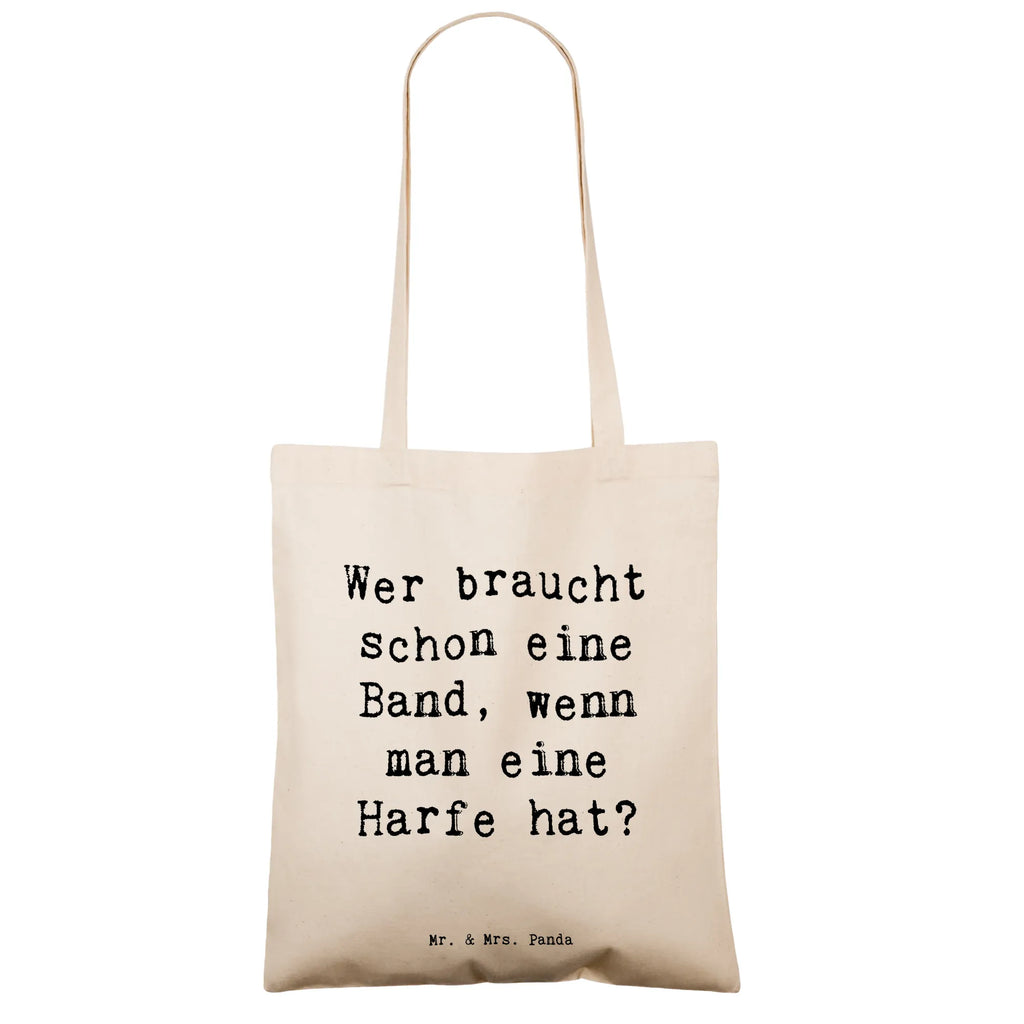 Tragetasche Spruch Wer braucht schon eine Band, wenn man eine Harfe hat? Beuteltasche, Beutel, Einkaufstasche, Jutebeutel, Stoffbeutel, Tasche, Shopper, Umhängetasche, Strandtasche, Schultertasche, Stofftasche, Tragetasche, Badetasche, Jutetasche, Einkaufstüte, Laptoptasche, Instrumente, Geschenke Musiker, Musikliebhaber