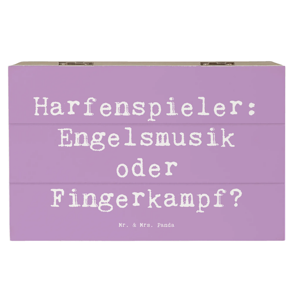 Wooden chest Saying Harfenspieler: Engelsmusik oder Fingerkampf? XXL, Geschenkdose, Truhe, Kiste, Schatulle, Geschenkbox, Dekokiste, Erinnerungskiste, Holzkiste, Erinnerungsbox, Aufbewahrungsbox, Schatzkiste, Instrumente, Geschenke Musiker, Musikliebhaber
