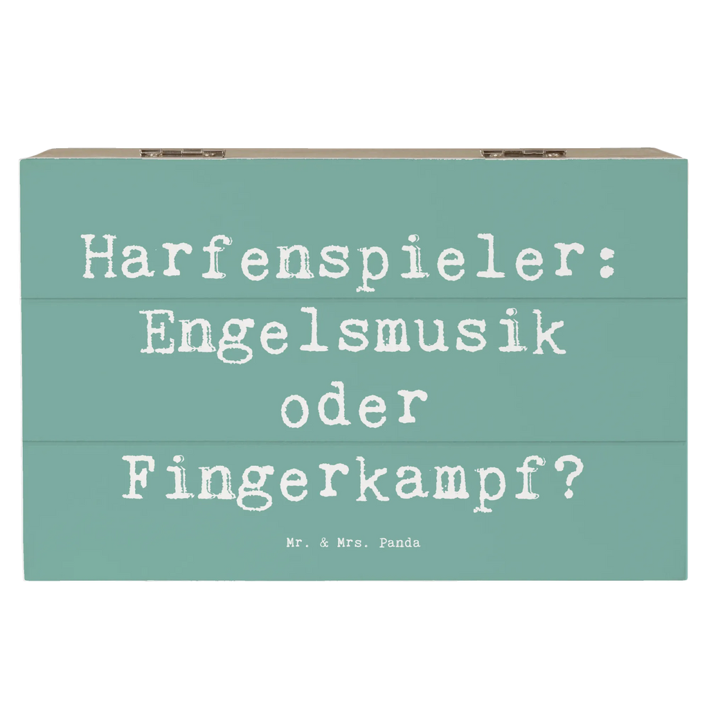 Wooden chest Saying Harfenspieler: Engelsmusik oder Fingerkampf? XXL, Geschenkdose, Truhe, Kiste, Schatulle, Geschenkbox, Dekokiste, Erinnerungskiste, Holzkiste, Erinnerungsbox, Aufbewahrungsbox, Schatzkiste, Instrumente, Geschenke Musiker, Musikliebhaber