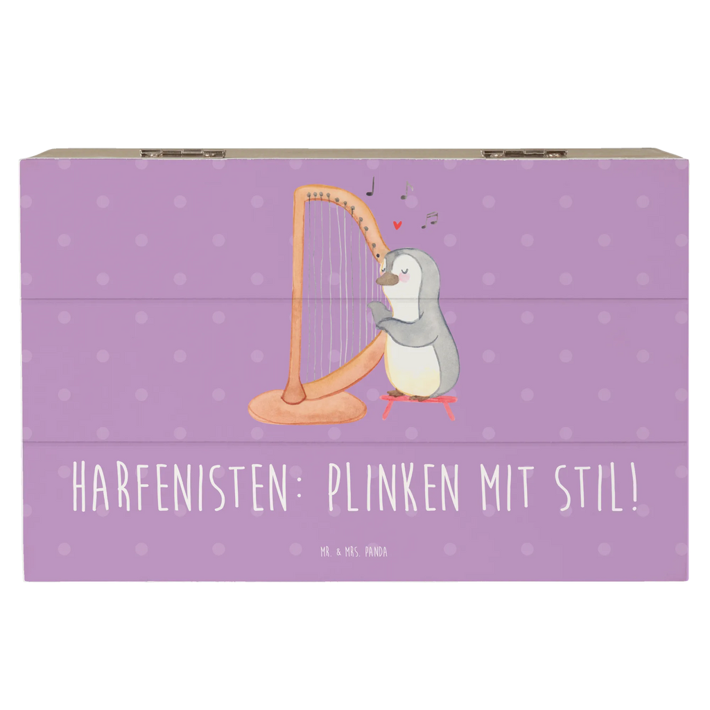 Holzkiste Harfe mit Stil Aufbewahrungsbox, XXL, Geschenkdose, Dekokiste, Schatulle, Kiste, Erinnerungskiste, Schatzkiste, Holzkiste, Truhe, Geschenkbox, Erinnerungsbox, Instrumente, Geschenke Musiker, Musikliebhaber