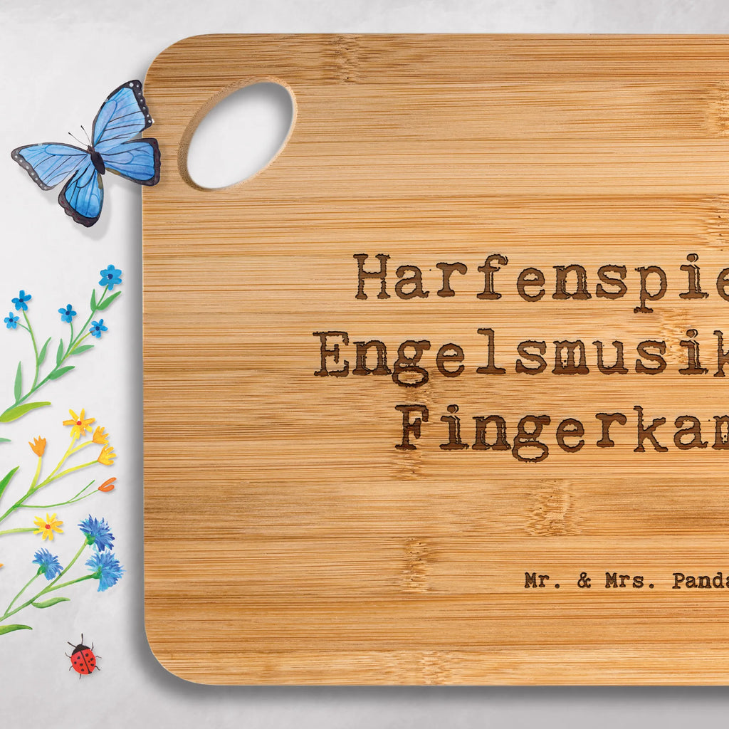 Servierbrett Spruch Harfe Melodien Servierbrett, Hackbrett, Brett, Schneidebrett, Holzbrett, Holzbrettchen, Küchenbrett, Frühstücksbrett, Instrumente, Geschenke Musiker, Musikliebhaber