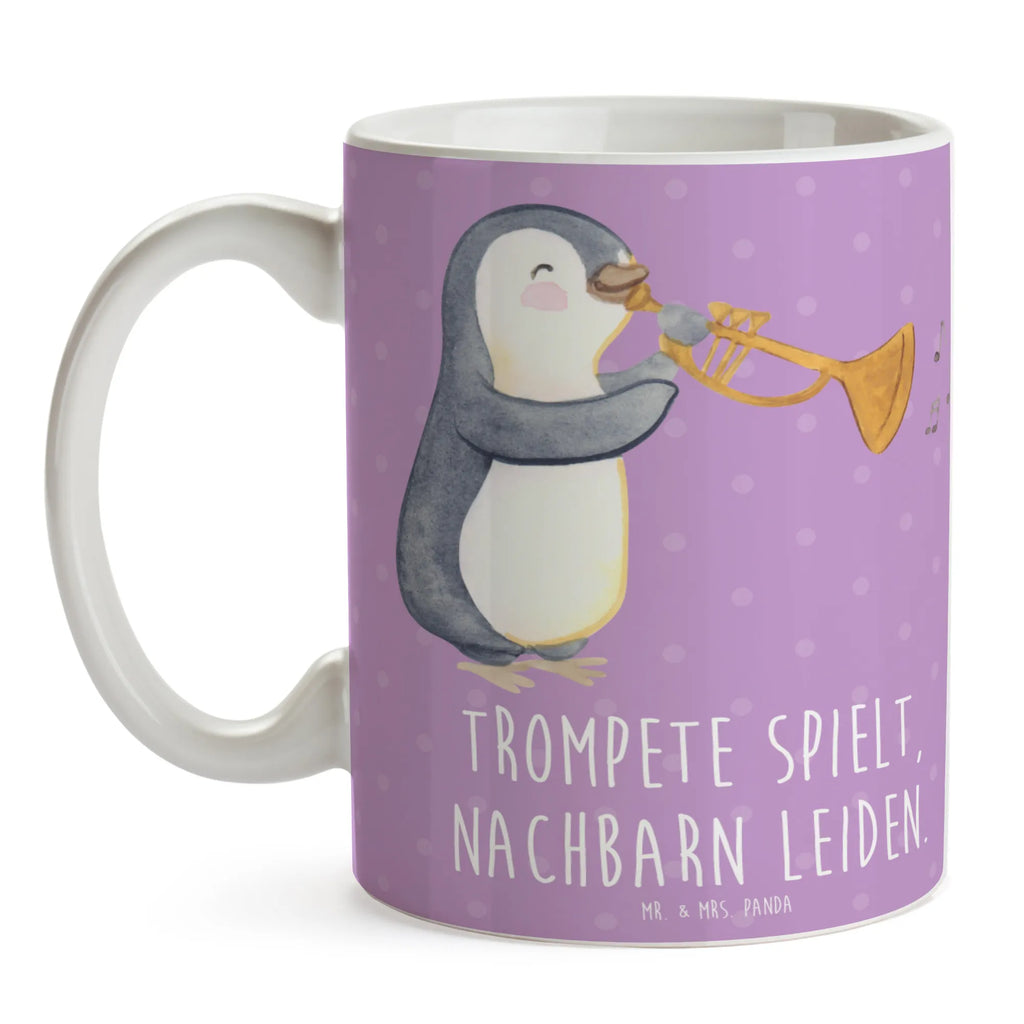 Mug Trompete spielt, Nachbarn leiden. Geschenktasse, Tasse, Kaffeetasse, Teetasse, Tasse mit Motiven, Keramiktasse, Bürotasse, Tasse mit Zitaten, Porzellantasse, Instrumente, Geschenke Musiker, Musikliebhaber