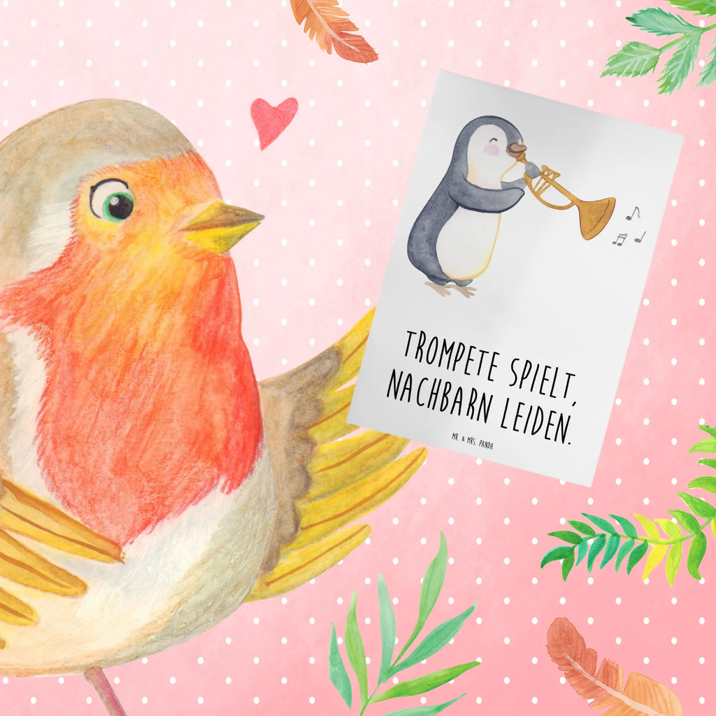 Grußkarte Trompete Freude Einladungskarte, Grußkarte, Karte, Klappkarte, Glückwunschkarte, Hochzeitskarte, Ansichtskarten, Geburtstagskarte, Instrumente, Geschenke Musiker, Musikliebhaber