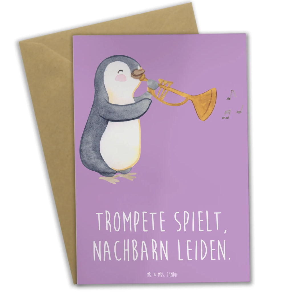 Grußkarte Trompete Freude Einladungskarte, Grußkarte, Karte, Klappkarte, Glückwunschkarte, Hochzeitskarte, Ansichtskarten, Geburtstagskarte, Instrumente, Geschenke Musiker, Musikliebhaber
