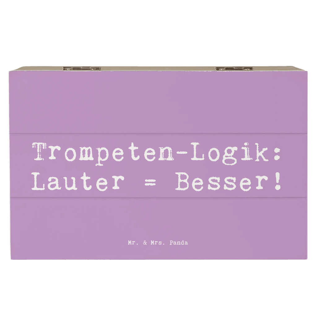 Holzkiste Spruch Trompeten Weisheit Geschenkdose, Schatulle, Kiste, Dekokiste, XXL, Holzkiste, Truhe, Schatzkiste, Erinnerungskiste, Erinnerungsbox, Geschenkbox, Aufbewahrungsbox, Instrumente, Geschenke Musiker, Musikliebhaber