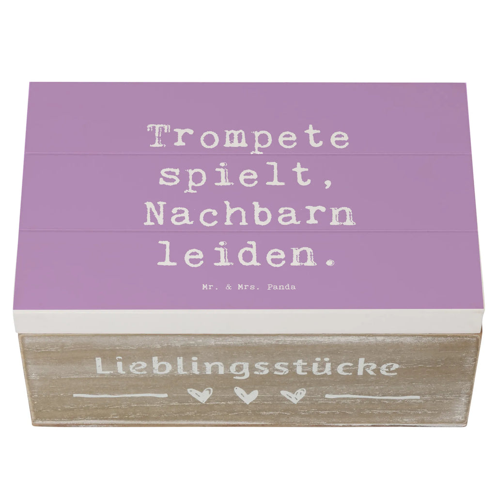 Holzkiste Spruch Trompete Freude Dekokiste, Erinnerungsbox, Schatulle, Truhe, Aufbewahrungsbox, Geschenkdose, Erinnerungskiste, Kiste, Schatzkiste, Holzkiste, XXL, Geschenkbox, Instrumente, Geschenke Musiker, Musikliebhaber