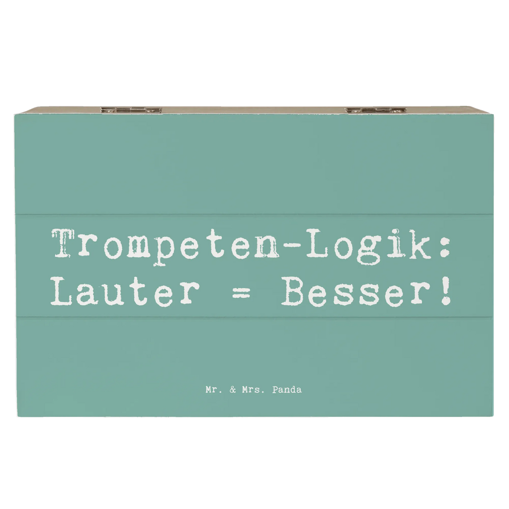 Holzkiste Spruch Trompeten Weisheit Geschenkdose, Schatulle, Kiste, Dekokiste, XXL, Holzkiste, Truhe, Schatzkiste, Erinnerungskiste, Erinnerungsbox, Geschenkbox, Aufbewahrungsbox, Instrumente, Geschenke Musiker, Musikliebhaber