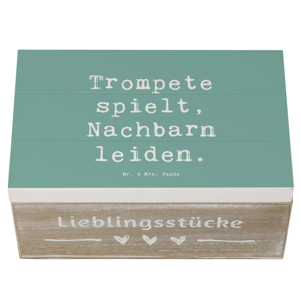 Holzkiste Spruch Trompete Freude Dekokiste, Erinnerungsbox, Schatulle, Truhe, Aufbewahrungsbox, Geschenkdose, Erinnerungskiste, Kiste, Schatzkiste, Holzkiste, XXL, Geschenkbox, Instrumente, Geschenke Musiker, Musikliebhaber