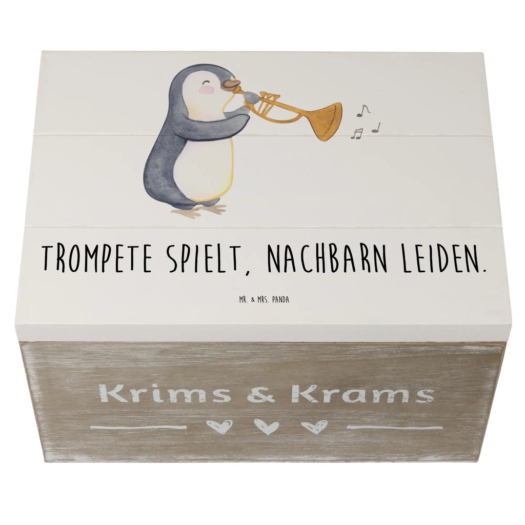 Holzkiste Trompete Freude Kiste, Schatulle, Truhe, Erinnerungsbox, Holzkiste, Geschenkbox, Erinnerungskiste, Geschenkdose, Dekokiste, XXL, Aufbewahrungsbox, Schatzkiste, Instrumente, Geschenke Musiker, Musikliebhaber