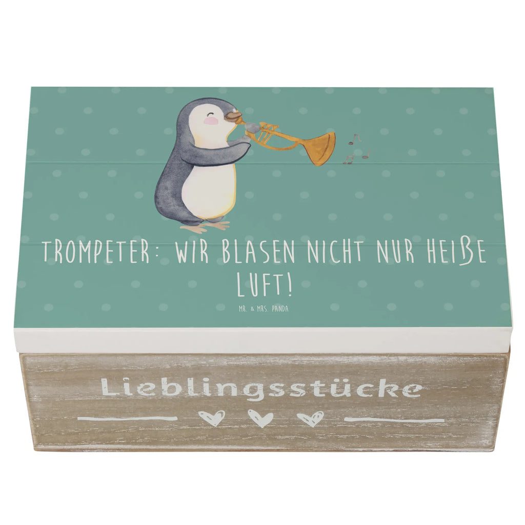 Holzkiste Trompete Kunst Schatulle, Truhe, Holzkiste, Aufbewahrungsbox, Schatzkiste, Erinnerungsbox, Dekokiste, Kiste, XXL, Geschenkbox, Geschenkdose, Erinnerungskiste, Instrumente, Geschenke Musiker, Musikliebhaber