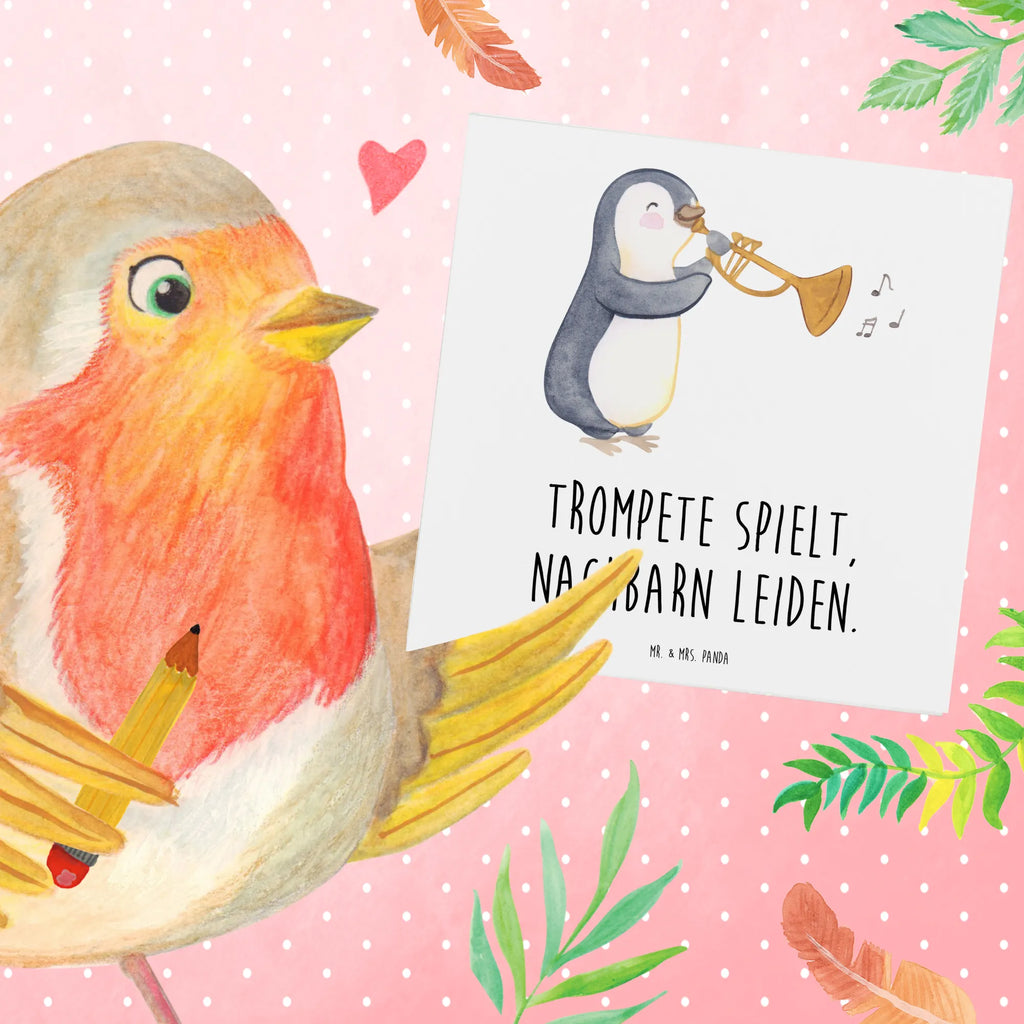 Deluxe Karte Trompete Freude Klappkarte, Glückwunschkarte, Hochzeitskarte, Einladungskarte, Hochwertige Grußkarte, Geburtstagskarte, Karte, Grußkarte, Hochwertige Klappkarte, Instrumente, Geschenke Musiker, Musikliebhaber