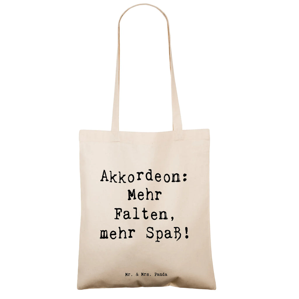 Tote bag Saying Akkordeon: Mehr Falten, mehr Spaß! Laptoptasche, Einkaufstasche, Jutebeutel, Tragetasche, Jutetasche, Einkaufstüte, Umhängetasche, Tasche, Beutel, Beuteltasche, Badetasche, Shopper, Stoffbeutel, Stofftasche, Strandtasche, Schultertasche, Instrumente, Geschenke Musiker, Musikliebhaber