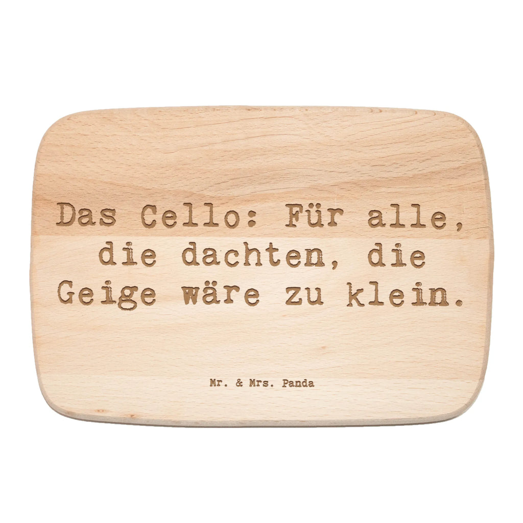 Śniadaniowa deska Przysłowie Das Cello: Für alle, die dachten, die Geige wäre zu klein. Instrumenty, prezenty dla muzyków, miłośników muzyki
