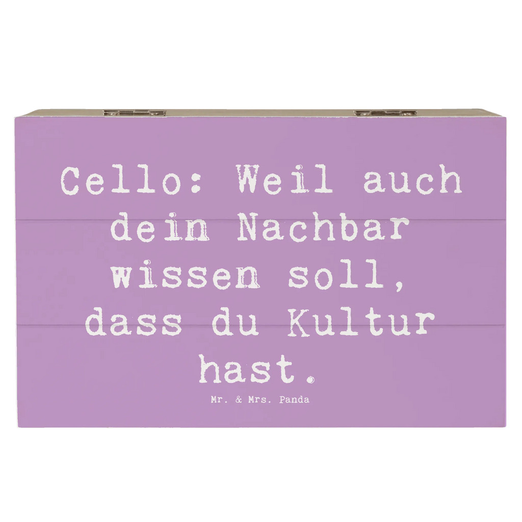 Wooden chest Saying Cello: Weil auch dein Nachbar wissen soll, dass du Kultur hast. Schatulle, Kiste, Schatzkiste, Geschenkdose, Erinnerungskiste, Aufbewahrungsbox, Truhe, Geschenkbox, Erinnerungsbox, Dekokiste, Holzkiste, XXL, Instrumente, Geschenke Musiker, Musikliebhaber