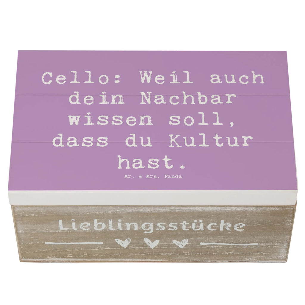 Wooden chest Saying Cello: Weil auch dein Nachbar wissen soll, dass du Kultur hast. Schatulle, Kiste, Schatzkiste, Geschenkdose, Erinnerungskiste, Aufbewahrungsbox, Truhe, Geschenkbox, Erinnerungsbox, Dekokiste, Holzkiste, XXL, Instrumente, Geschenke Musiker, Musikliebhaber