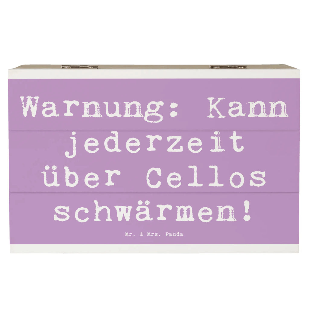 Wooden chest Saying Warnung: Kann jederzeit über Cellos schwärmen! Holzkiste, Geschenkdose, Dekokiste, Erinnerungskiste, Aufbewahrungsbox, Schatulle, Geschenkbox, Schatzkiste, Erinnerungsbox, Truhe, XXL, Kiste, Instrumente, Geschenke Musiker, Musikliebhaber