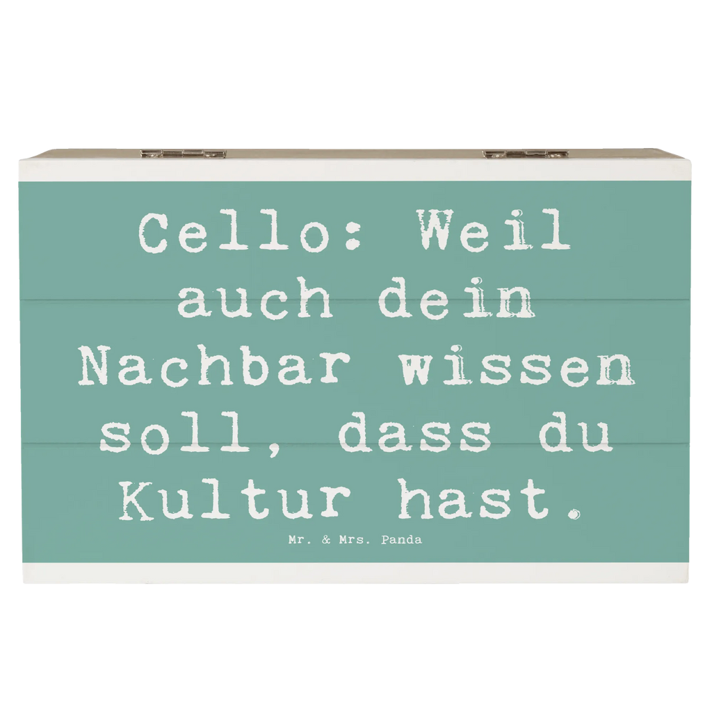 Wooden chest Saying Cello: Weil auch dein Nachbar wissen soll, dass du Kultur hast. Schatulle, Kiste, Schatzkiste, Geschenkdose, Erinnerungskiste, Aufbewahrungsbox, Truhe, Geschenkbox, Erinnerungsbox, Dekokiste, Holzkiste, XXL, Instrumente, Geschenke Musiker, Musikliebhaber