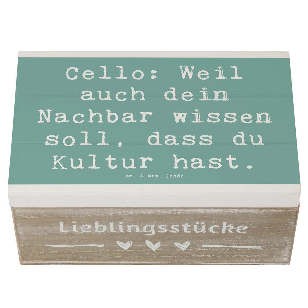 Wooden chest Saying Cello: Weil auch dein Nachbar wissen soll, dass du Kultur hast. Schatulle, Kiste, Schatzkiste, Geschenkdose, Erinnerungskiste, Aufbewahrungsbox, Truhe, Geschenkbox, Erinnerungsbox, Dekokiste, Holzkiste, XXL, Instrumente, Geschenke Musiker, Musikliebhaber