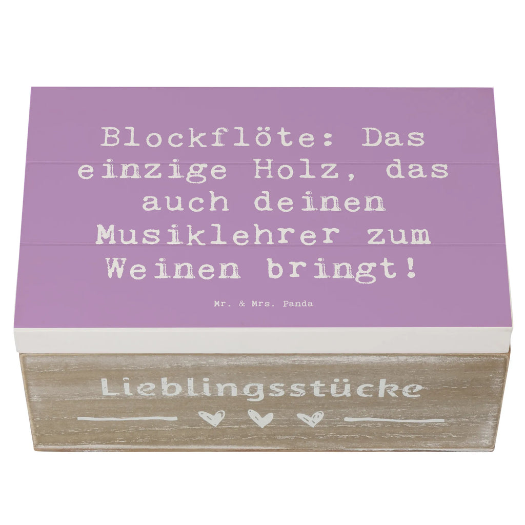 Holzkiste Spruch Blockflöte Humor XXL, Aufbewahrungsbox, Geschenkdose, Geschenkbox, Erinnerungskiste, Truhe, Schatzkiste, Holzkiste, Erinnerungsbox, Dekokiste, Kiste, Schatulle, Instrumente, Geschenke Musiker, Musikliebhaber