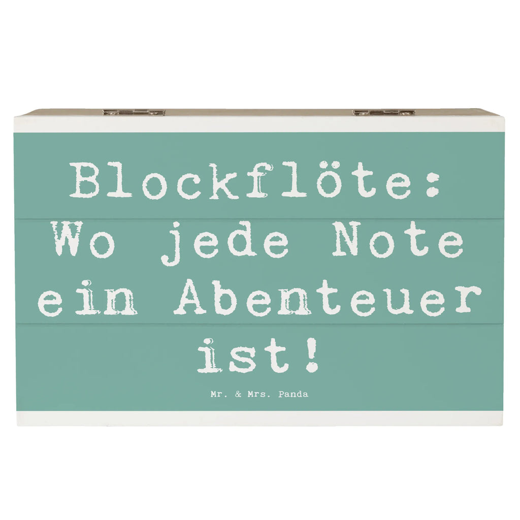 Wooden chest Saying Blockflöte: Wo jede Note ein Abenteuer ist! Erinnerungsbox, Holzkiste, Erinnerungskiste, XXL, Schatzkiste, Geschenkbox, Truhe, Dekokiste, Schatulle, Kiste, Geschenkdose, Aufbewahrungsbox, Instrumente, Geschenke Musiker, Musikliebhaber